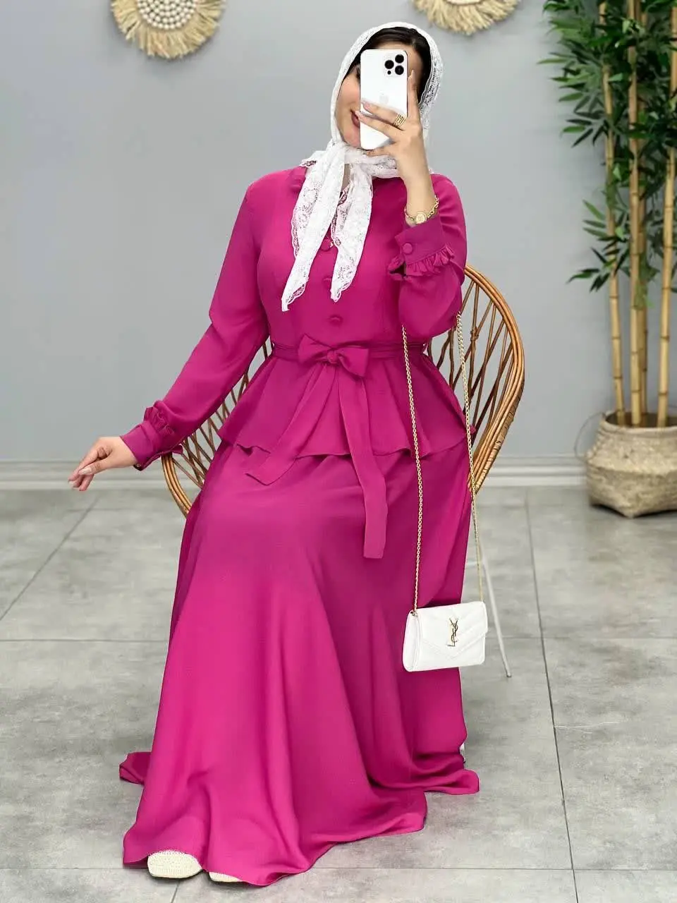 3026-شومیز و دامن حریر ( ایراد دار)